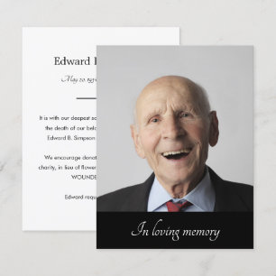 Black Family Member Passing Announcement Photo