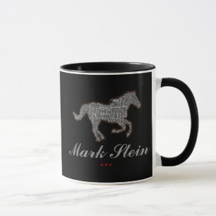 black farm horse personalized mug