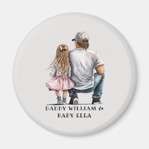 Black Father and Daughter Bond (11) Magnet