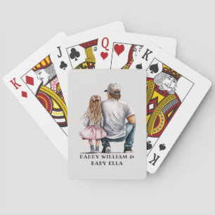 Black Father and Daughter Bond (11) Playing Cards
