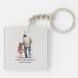 Black Father and Daughter Bond (14) Keychain