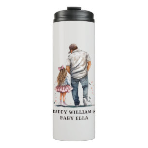 Black Father and Daughter Bond (14) Thermal Tumbler
