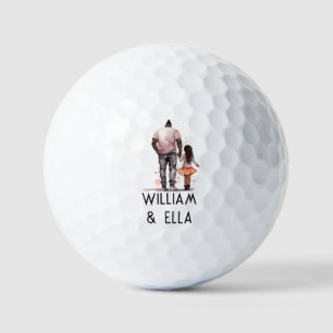 Black Father and Daughter Bond (5) Golf Balls