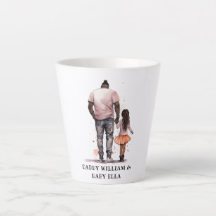 Black Father and Daughter Bond (5) Latte Mug