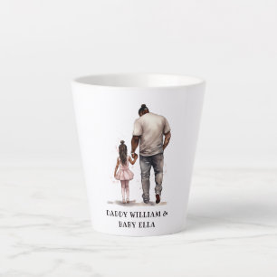 Black Father and Daughter Bond (6) Latte Mug