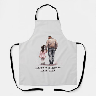 Black Father and Daughter Bond (7) Apron