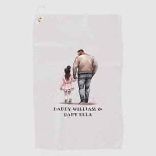 Black Father and Daughter Bond (7) Golf Towel