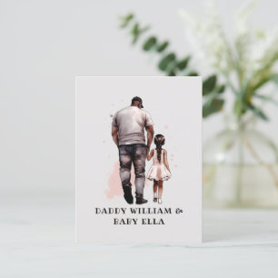 Black Father and Daughter Bond (8) Postcard