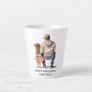 Black Father and Daughter Bond (9) Latte Mug