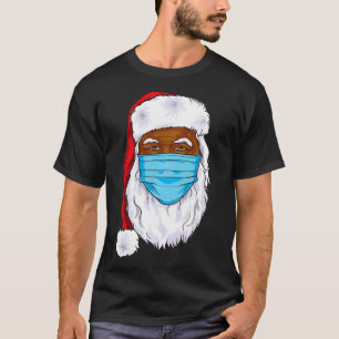 Black Father Christmas 2021 Santa Claus Face Mask T-Shirt