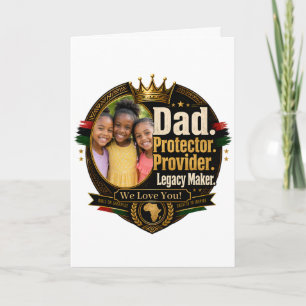 Black Father Legacy Design (Customizable) Card