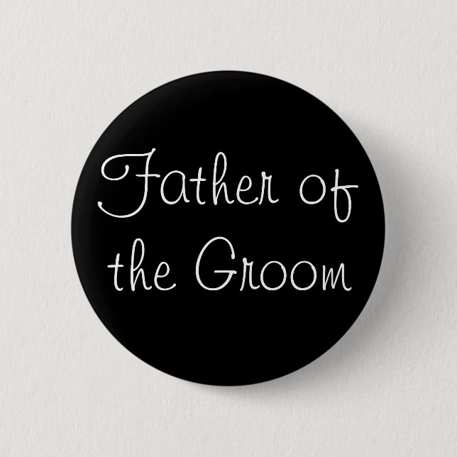 Black Father of the Groom Pin (Front)