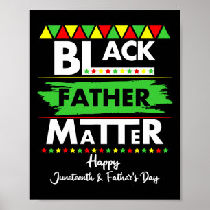 Black Father Problem Father's Day Juneteenth Afric Poster