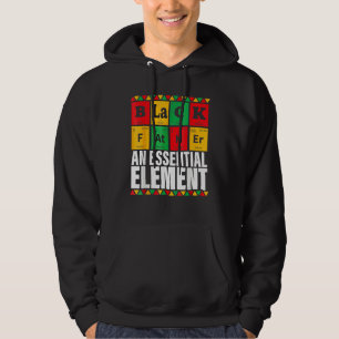 Black Father The Essential Element Father s Day  D Hoodie