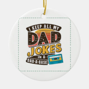 Black - Father's Day Best Dad In The World Ceramic Ornament