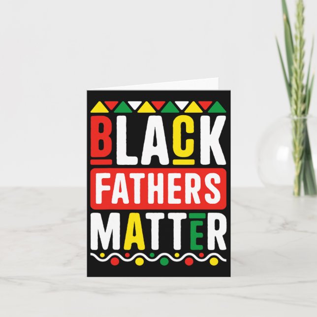 Black Fathers Problem For Men Dad History Month  Card (Front)