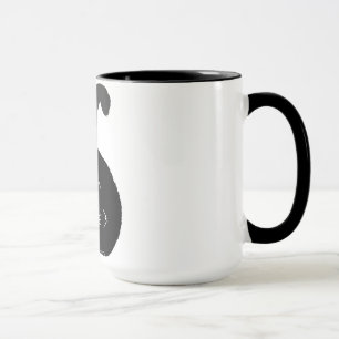 Black fatty cat mug