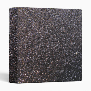 Black faux glitter graphic binder