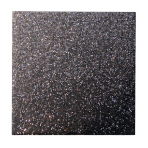 Black faux glitter graphic tile