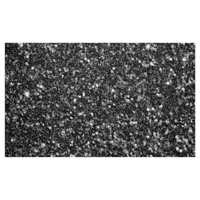 Black Faux Glitter Seamless Pattern Fabric (Fat Quarter)