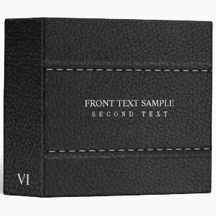 Black Faux Leather Binder