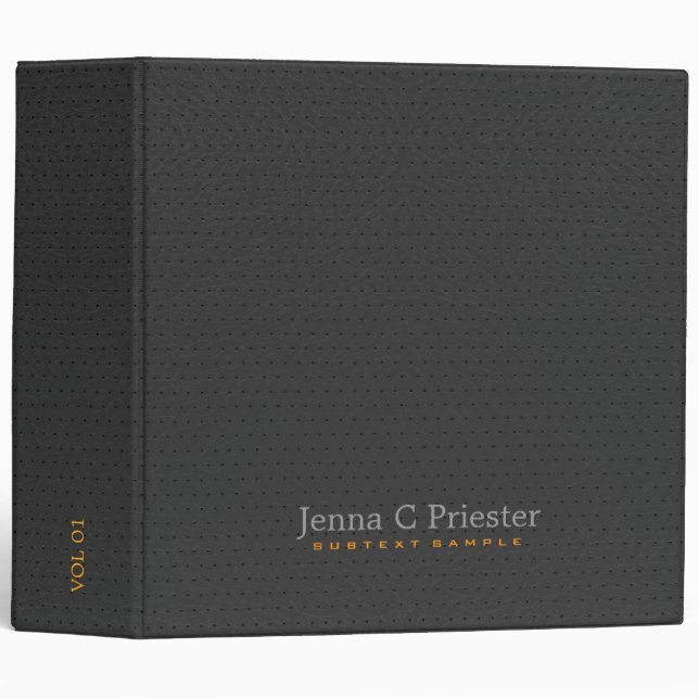 Black Faux Leather Look Binder (Front/Spine)