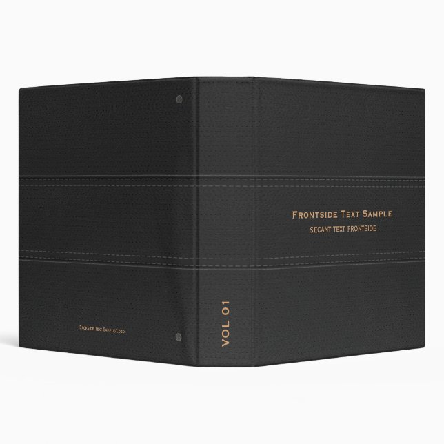 Black Faux Leather Look  Binder (Background)
