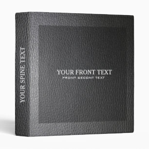 Black Faux Leather Look Binder