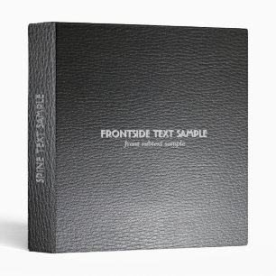 Black Faux Leather Look Customized Avery Binder