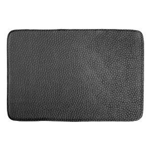 Black Faux Leather Luxurious Bath Mat