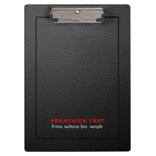 Black faux leather vintage texture clipboard
