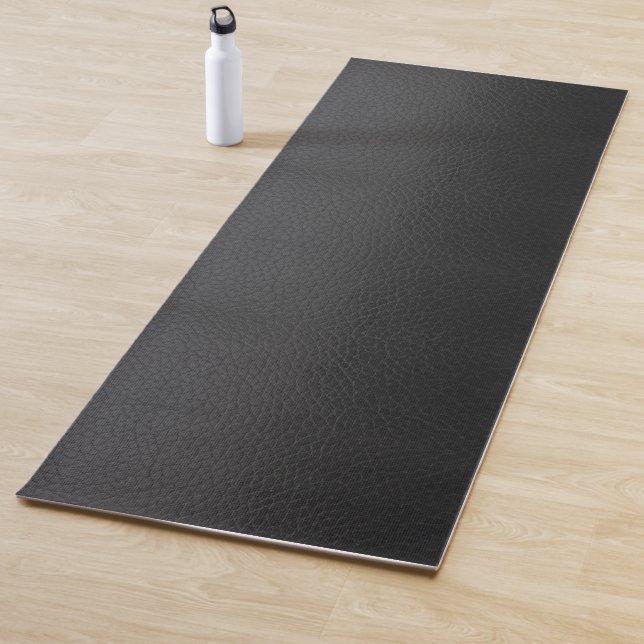Black Faux Leather Yoga Mat (In Situ)