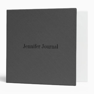 Black faux Linen Texture Binder
