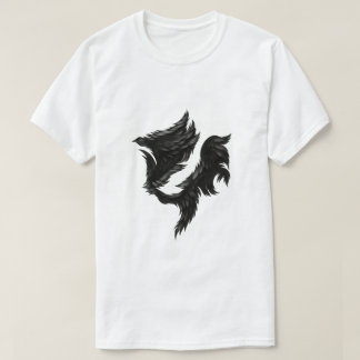 Black Feather Horse – Surreal Shadow Form T-Shirt