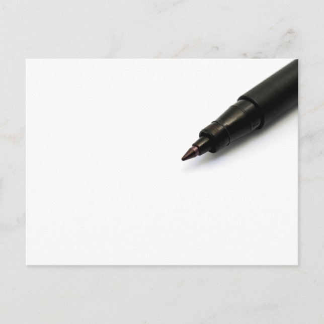 Black fel-tip pen postcard (Front)