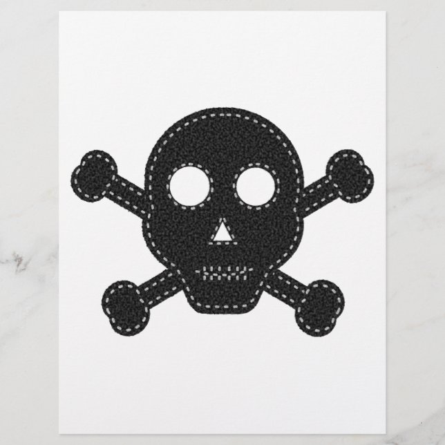 Black Felt Skull (Front)