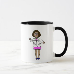 Black Female Doctor Holding Stethoscope Mug