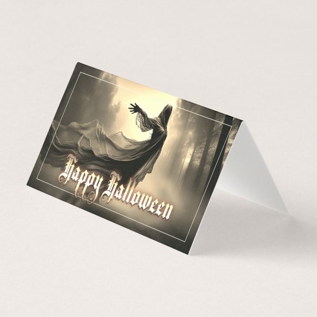 Black Female Ghost in Hellscape - Halloween (Front)