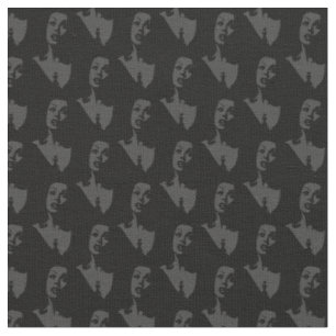 black female vampire spooky halloween fabric