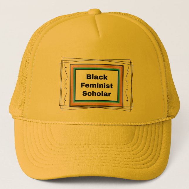 Black feminist scholar trucker hat (Front)