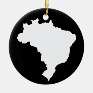 Black Festive Brazil at Emporio Moffa Ceramic Ornament
