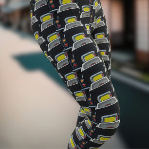 Black Figaro Car Pattern Figarations Leggings