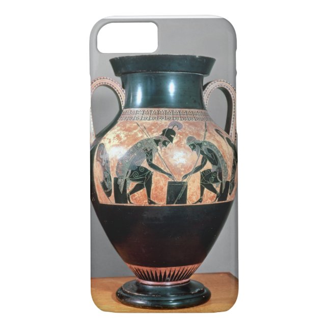 Black-figure amphora depicting Ajax and Achilles, Case-Mate iPhone Case (Back)