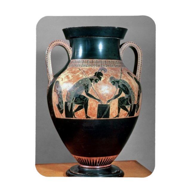 Black-figure amphora depicting Ajax and Achilles, Magnet (Vertical)