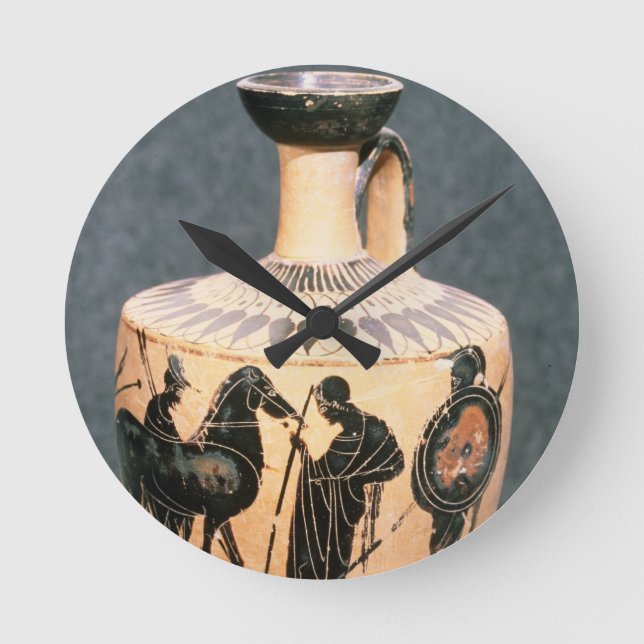 Black-figure Attic vase, 5th century BC Round Clock (Front)