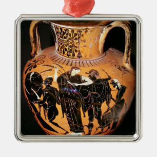 Black-figure attic vase metal ornament