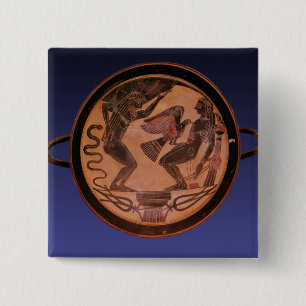 Black figure kylix 2 inch square button