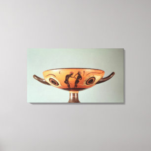 Black figure kylix, c.580-525 BC Canvas Print