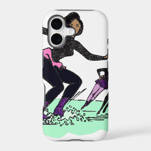 black figure skater