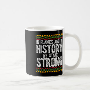 Black Firefighter Firefighting Fireman Black Histo Coffee Mug